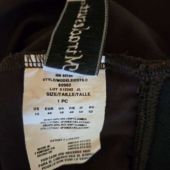 Miraclesuit Rialto one-piece swimwear chocolate brown swim Size 16 - Picture 6 of 6